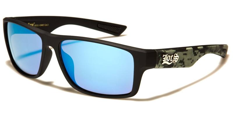 LOCS SUNGLASSES (CAMO - BLUE LENS)